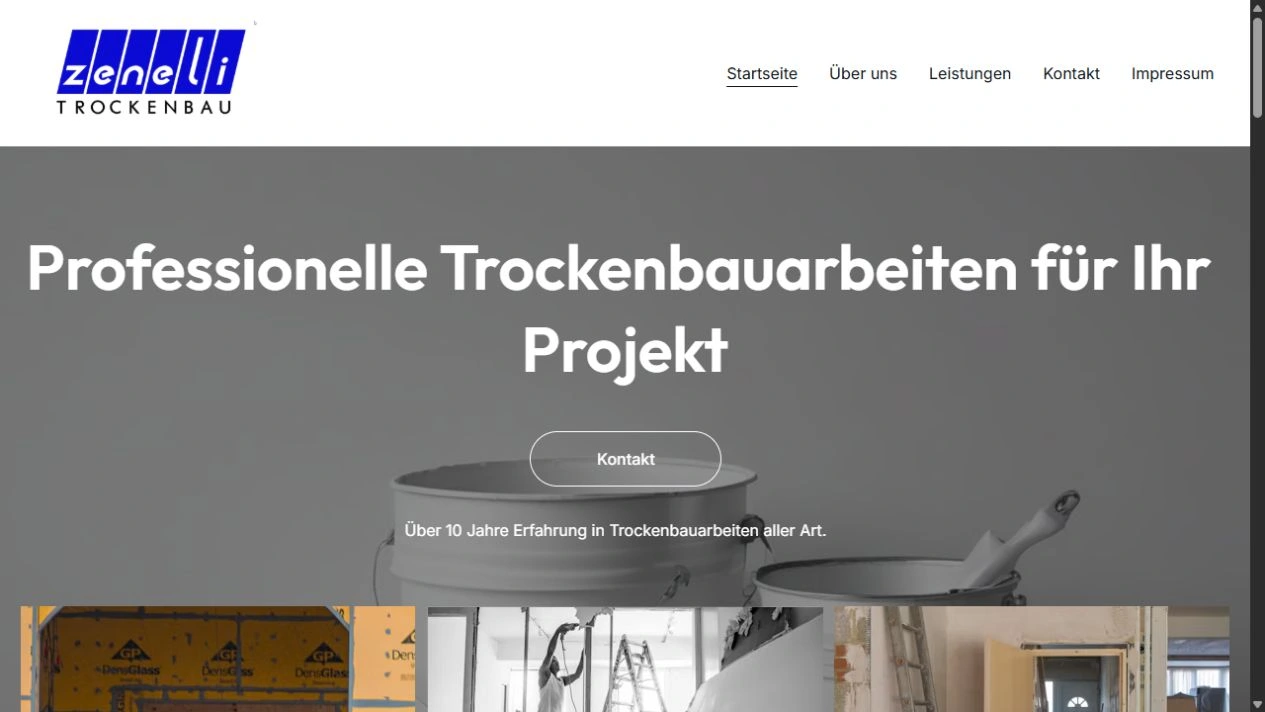 Bildschirmaufnahme: Trockenbau Zeneli